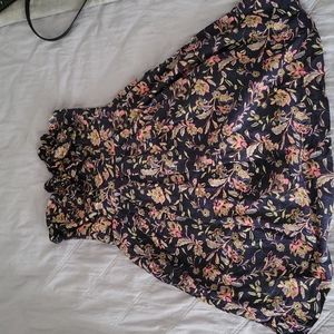 Strapless floral dress